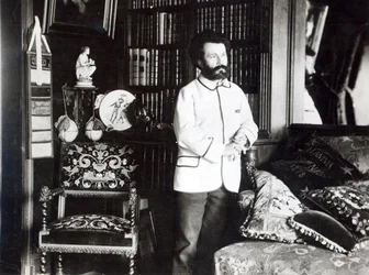 Camille Flammarion (1842-1925) nel suo studio, 1893